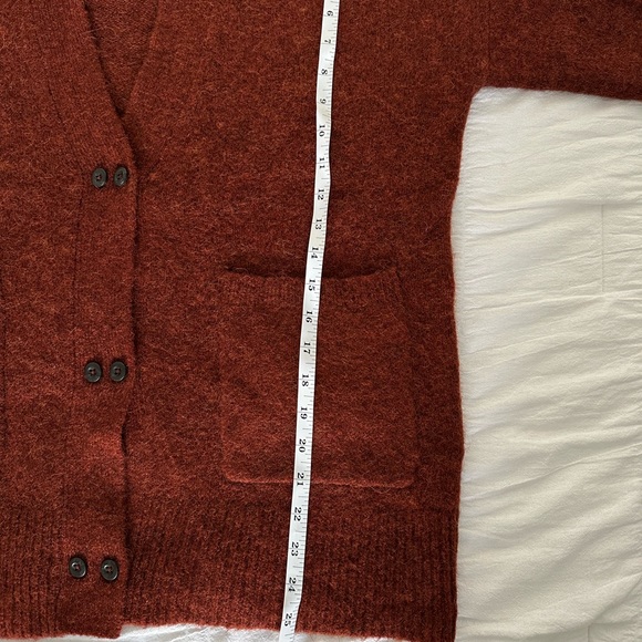 NWT Madewell Allston Double Button Cardigan Sweater in Cranberry Size Small - Picture 13 of 14